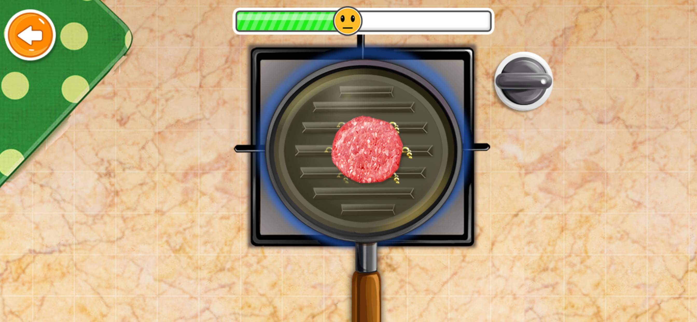 Creative cooking game for kids with colorful food decorations